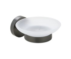 Sapho X-round Gun Metal Mýdlenka, Mléčné Sklo, Gun Metal