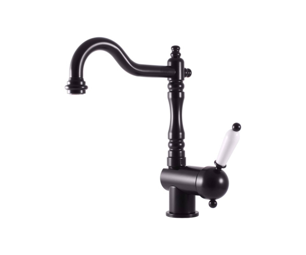 Umyvadlová/dřezová baterie bez výpusti LABE Černá - matná 3/8" L508.0/8CMAT