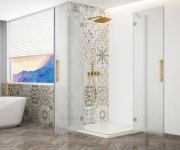 Gelco Trinity Gold Matt Obdélníkový Sprchový Kout 900x800mm, Rohový Vstup, Matné Sklo