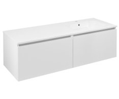 Sapho Lorea Skříňka 140x46x51,5cm (70+70cm), Pravá, Bílá Mat