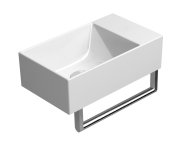 Gsi Kube X Keramické Umývátko 40x23cm, Broušená Spodní Hrana, Bez Otvoru, Pravé/levé, Bílá Mat