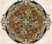 Retro dlažba Aparici Agate Centro Pulido-4 Rosso 44,63x44,63 Rett.