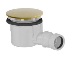 Polysan Vaničkový Sifon, Průměr 90mm, Dn40, Krytka Zlato Mat