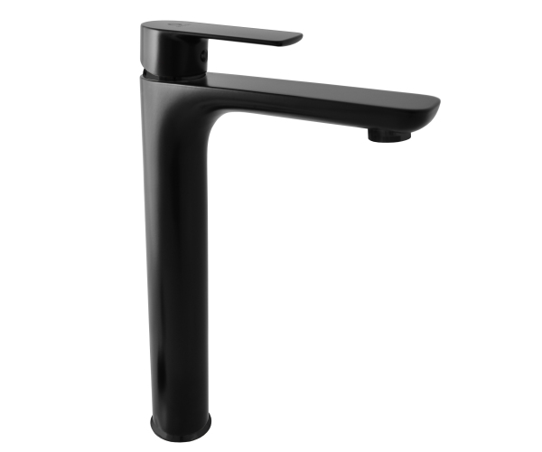 Umyvadlová vysoká baterie bez výpusti VLTAVA Černá - matná 3/8" VT430.0CMAT