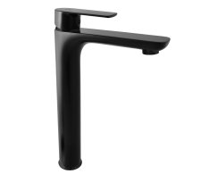 Umyvadlová vysoká baterie bez výpusti VLTAVA Černá - matná 3/8" VT430.0CMAT