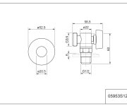 Kulový Rohový Ventil 1/2"x 3/4", Aquaristo - Kovová Páčka 05953S1234