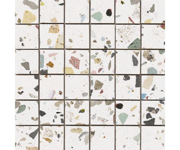 Mozaika jako terrazzo Cifre Gemstone Mosaico White Pulido 30x30
