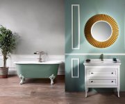 Sapho Pride Strip Kulaté Zrcadlo S Led Osvětlením V Rámu ø 90cm, Bronz