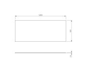 Sapho Ska Deska Rockstone 121x1,2x51,5cm, Bílá Mat