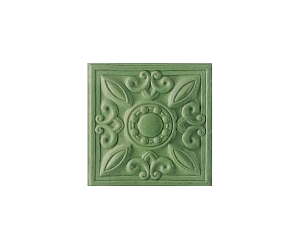 Retro dekor Grazia Essenze Neoclassico Felce 13x13 Luc. - zelená