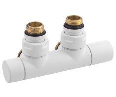 Sapho Twin Připojovací Sada Ventilů Pro Středové Připojení, Bílá