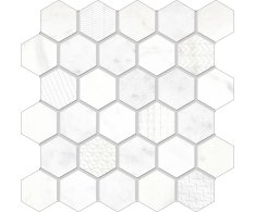 EdimaxAstor Concert Mosaico Esagonale White Texture 25x26 Matt.