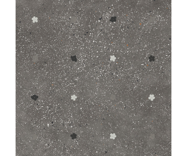 Vzorovaná dlažba Ape Ama Fiori Graphite 60x60 Matt. Rett. - šedá