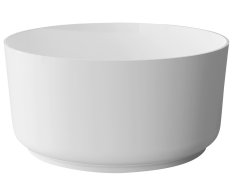 Polysan Estatis Volně Stojící Vana Litý Mramor ø110x51cm, Bílá Mat
