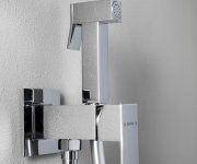 Sapho Cubemix Podomítková Bidetová Baterie Se Stop Sprškou, Hranatá, Chrom
