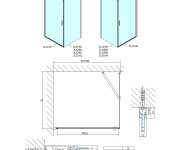 Polysan Zoom čtvercový Sprchový Kout 1000x1000mm, L/p Varianta