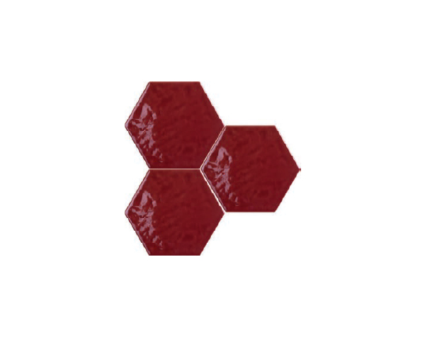 Obklad Tonalite Exabright Esagona Bordeaux 15,3x17,5 - vínová