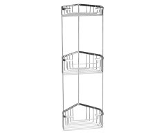 Gedy Smart Trojitá Rohová Polička 175x590x175mm, Chrom
