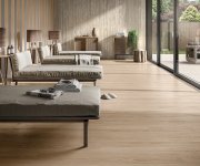 2cm dlažba jako dřevo Deceram Outdoor Island Beige 30x120 Rett. - béžová