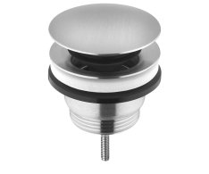 Sapho Minimal Umyvadlová Výpust 5/4“, Click-clack, Velká Krytka, Nerez Mat