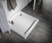 Gelco Diona Sprchová Vanička Z Litého Mramoru, čtverec 90x90x7,5cm, Bílá