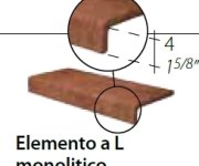 Sokl jako cihla Del Conca HRN Carpegna Elemento L Monolitico HRN6 16,5x30 - cihlová