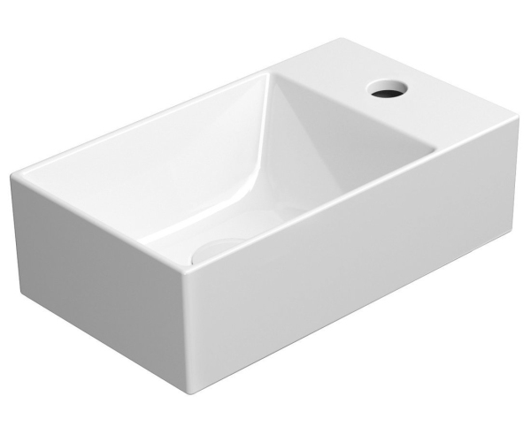 Gsi Kube X Keramické Umývátko 40x23cm, Pravé/levé, Bílá Extraglaze