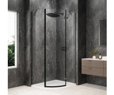 Polysan Globe Gun Metal čtvrtkruhový Sprchový Kout 1000x800mm, čiré Sklo, Pravé