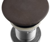Sapho Umyvadlová Výpust 5/4“, Click-clack, Betonová Zátka, 10-80mm, Tmavě Hnědá Mat