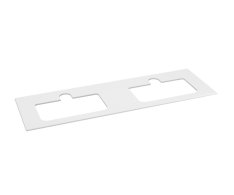 Sapho Brahea Deska Rockstone Se 2 Otvory 161x51,5cm (80+80cm), Bílá Mat