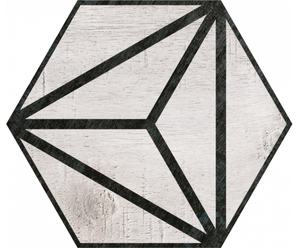 Dlažba jako dřevo Codicer Tribeca Hex 25 Grey 22x25