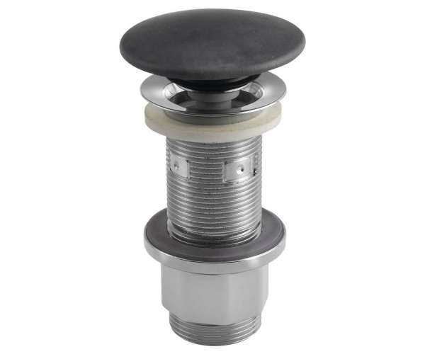 Sapho Umyvadlová Výpust 5/4“, Click-clack, Betonová Zátka, 10-80mm, Antracit Mat