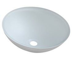 Sapho Telica Skleněné Umyvadlo Na Desku ø 42cm, Bílá Mat