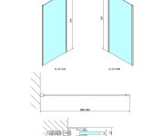 Polysan Easy Black Boční Stěna 900mm, čiré Sklo