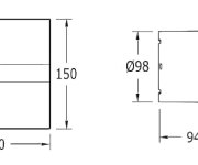 Cata E-100 Gbth Koupelnový Ventilátor Axiální S Automatem,4w/8w,potrubí 100mm,černá