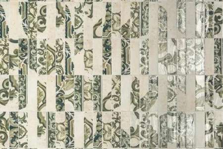 Obklad retro Marca Corona Miniature Fregio Verde Maiolica MIX 6x24