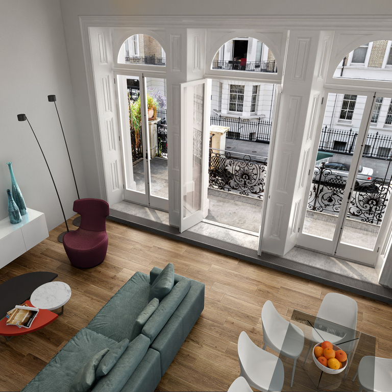 Realizace HNĚDÁ DLAŽBA v designu dřeva EdimaxAstor Naturel