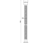 Sapho Minimal Nerezová Sprchová Hadice, 150cm