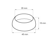 Mereo Krytka Na Kartuš Pro O 40 Mm, Chrom