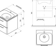 Skříňka pod umyvadlo Balance II - SD Balance II 50 skříňka pod umyvadlo bílá X000001813