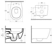 Sapho Sentimenti Závěsné Wc Rimless S Podomítkovou Nádržkou A Tlačítkem Schwab, Bílá