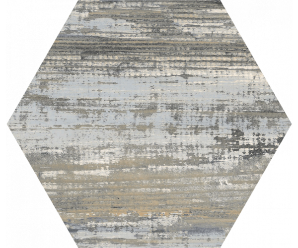 Dlažba jako dřevo Codicer Suomi Grey 22x25 Hexagonal - šedá