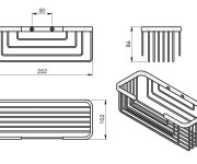 Gedy Smart Polička, 252x86x102mm, Chrom