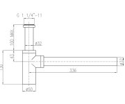 Sifon umyvadlový 5/4" MD0232Z