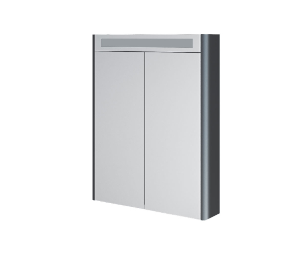 Mereo Siena, Koupelnová Galerka 64 Cm, Zrcadlová Skříňka, Antracit Mat