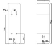 Sapho Tabella Otopné Těleso 370x1190mm, černá Mat