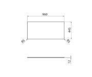 Sapho Odetta Deska Rockstone 960x12x445mm, Bílá Mat