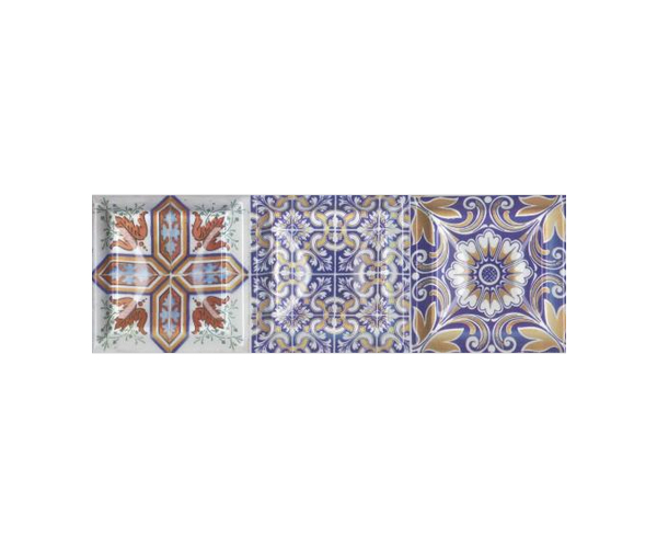 Retro dekor Absolut Milano Decor Relieve Hidraulic MIX 10x30 