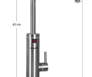 Inox Digital, Stojánková Baterie S Elektrickým Ohřevem Vody, Nerezová Ocel, Lcd Display, Příkon 3,2 Kw, Home Life SDH-18DC-3H