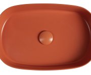 Isvea Infinity Oval Keramické Umyvadlo Na Desku, 55x36cm, Terracotta